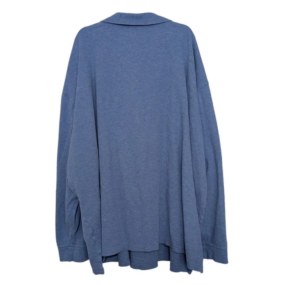 Polo Ralph Lauren Estate Rib 1/4 Sweater Mens Size 3XL Tall Blue Pony Pullover